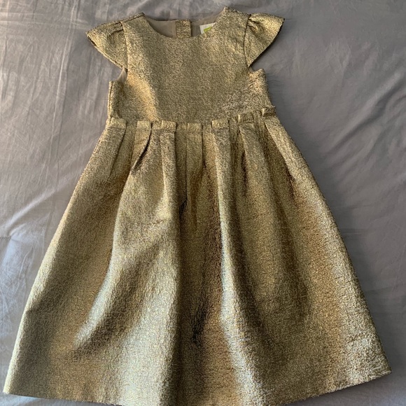 green emerald velvet dress Strappy-Back Long Metallic Prom Dress with Cut Outs Gold Foil / Small main image 1